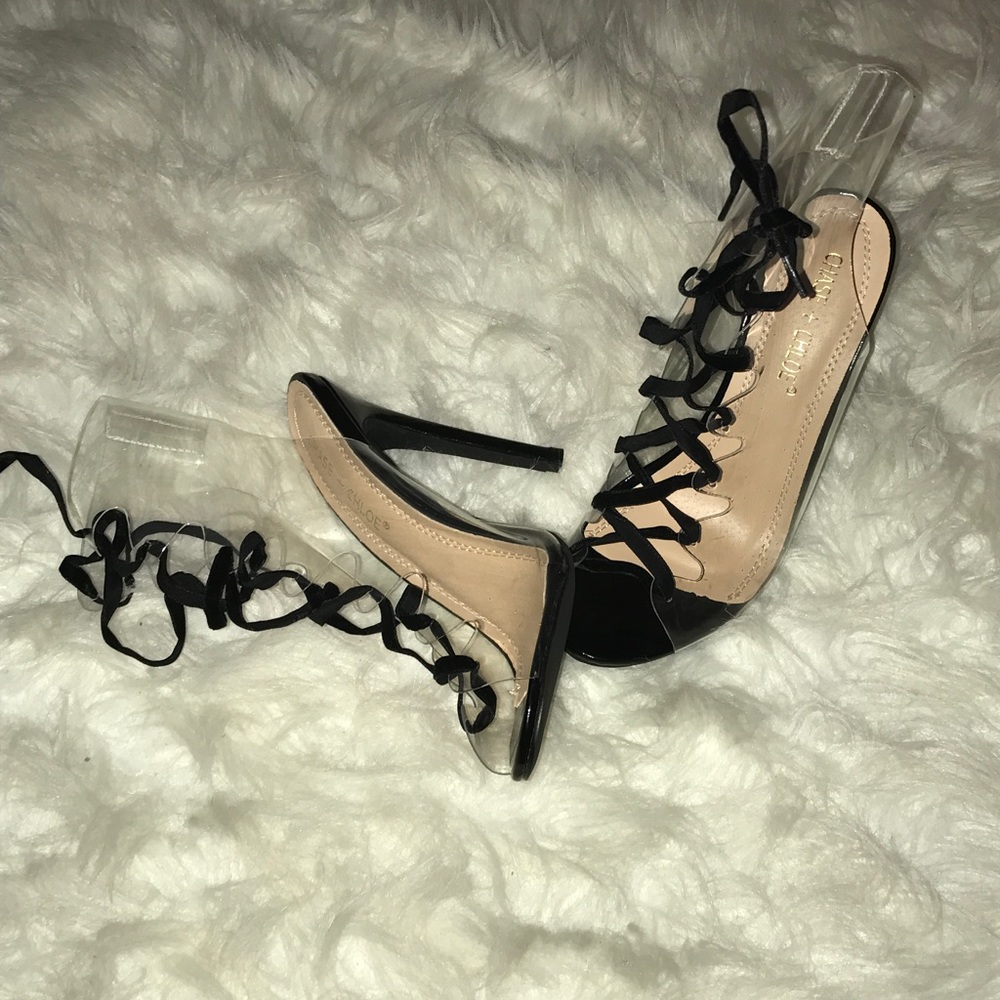 Clear heels